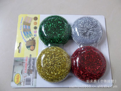 【【廠家直銷】義烏市 金銀四色清潔球 百潔布 創(chuàng)意日用品 熱銷品】價格,廠家,圖片,百潔布、洗碗巾,彭來勇(個體經(jīng)營)-